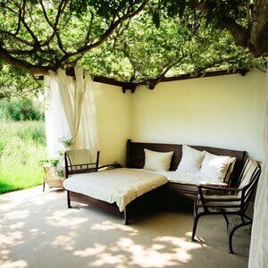 Pastel Yellow Tablecloth 81" x 58" Cotton Polyester Blend